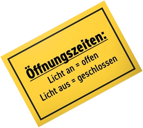 Pizzeria Ristorante Etna - Öffnungszeiten Schild